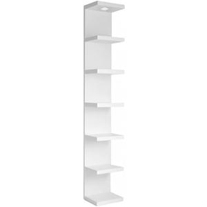 LitaEther Versatile 7 Tier Wall Shelf Unit,White Lack Wall Shelf,Display Floating Shelf with LED Remote Control Light