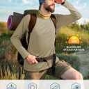 Roadbox Mens UPF 50+ UV Sun Protection Shirts Outdoor Long Sleeve SPF Rash Guard for Fishing Hiking Swimming Running, X-Large
