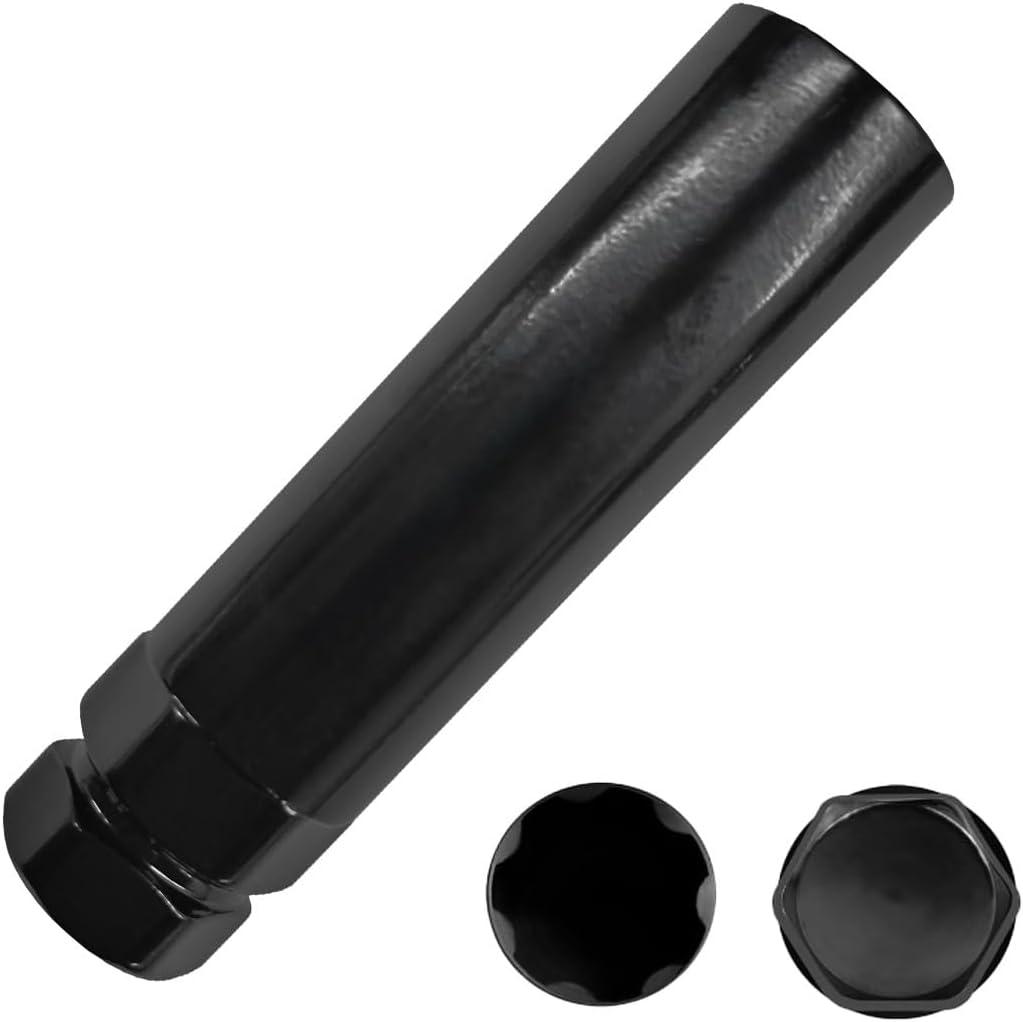ZIMISI 7 Spline Lug Nut Socket, Aftermarket Spline Tuner Lug Nut Key Replacement, Universal Car Wheel Lock Removal Tool, 7/8"/22mm and 13/16"/21mm Hex Socket Wrench (7 Splines)