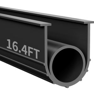 Garage Door Seals Bottom Rubber Weather Stripping Kit Seal Strip Replacement, U+O Ring Weatherproof Threshold Buffering Sealing Rubber, 5/16 Inch T Ends, 3.94 Inch Width (16.4 Ft, Black)