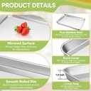 TeamFar Stainless Steel Baking Sheet, 20’’ x 14’’ Large Baking Sheet Pan Bakeware Set Cookie Sheets for Baking, Roasting, Cooking, Non Toxic, Mirror Finish & Dishwasher Safe