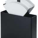 Coffee Filter Holder Metal Coffee Filter Paper Holder, Coffee Filter Paper Dispenser Rack, For Cone shaped Pour Over Paper Filters 101, 102, V01, V02 Coffee Paper Storage Rack (Color : Black)