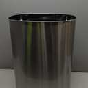 iTouchless 13 Gallon Oval Sensor Trash Can with Odor Filter, Automatic Motion Sensor Kitchen Bin, Soft-Close Stainless Steel, Slim Curved Wastebasket for Narrow Walkways & Islands, Matte Silver (Light Silver, Black)