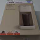 BELLA Single Serve Coffee Maker, K Cup & Coffee Ground Compatible with Removable, Adjustable Drip Tray, Auto Shutoff & Reusable Dishwasher Safe Accessories, Brews 6oz to 14oz, 1000 Watt, Oatmilk