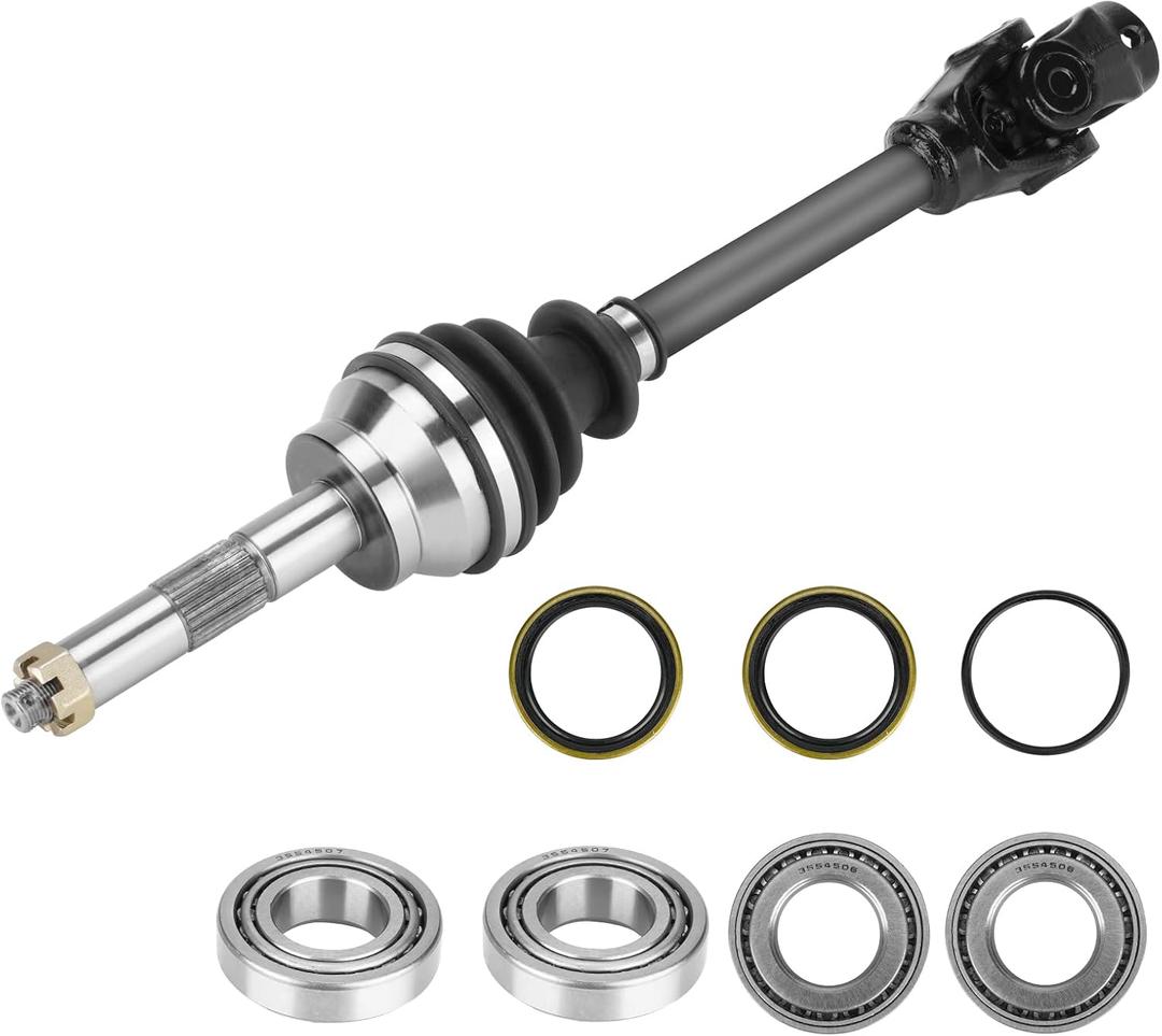 Youxmoto Front Left/Right CV Axle & Wheel Bearing Kit for Polaris Sportsman 335 400 500 1995-2008; For Scrambler 400 500 1995-2009; Magnum 325 425 500 (4x4 6x6); For Xpedition Diesel Axle Drive shaft