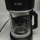 Mr. Coffee Easy On/Off 12-Cup Coffee Maker Switch Pour Grab-a-Cup Auto Pause Black