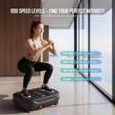 Vibration Plate Exercise Machine: 999 Speed Levels Vibrating Plate for Lymphatic Drainage Weight Loss Fat Burner 450 Lbs Whole Body Shake Plate with Resistance Bands for Gym Home Office