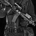 AIKATE Men's Tactical Belt, Heavy Duty 1.5' Nylon Battle Belt with Quick Release Aluminium Buckle, Black, S-XL (Large)