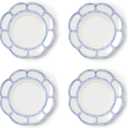 Two's Company French Blue Bamboo Touch Salad Plates, 8.75-Inch, Set of 4