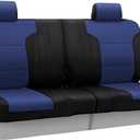 Coverking Rear 50/50 Split Bench Custom Fit Seat Cover for Select Dodge Durango Models - Neosupreme (Navy Blue with Black Sides)