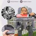 Shopping Cart Cover for Baby Girl and Boy, High Chair Cover for Restaurant, Padded Grocery Cart Seat Cover & Swing Insert for Infant & Toddler, Durable Machine Washable (Dark Grey)
