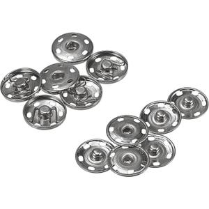 uxcell Snap Buttons, 25mm Copper Sew-on Press Button Fastener for Leather Coat, Jeans, Bags and Clothing Gray 10 Sets