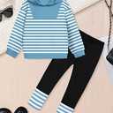 Pullover Hoodie Sweatshirt and Leggings Set Little Girls Clothes 3-4Y