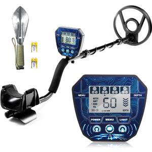 Juniho Professional Metal Detectors for Adults Waterproof, Higher Accuracy Gold Detector with LCD Display, High Sensitivity, Waterproof Coil, Pinpoint, Disc & All Metal Modes