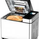 25-IN-1 Automatic Bread Machine | 2lb Size with Visible Lid, Auto Nut Dispenser, One-Touch Display, 13-Hour Delay Timer & Recipes – Easy to Use, High Success for Homemade Bread