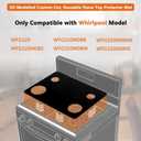 Stove Top Protector for Whirlpool Gas Stove 4 Burner - Compatible with WFG320M0BS WFG320M0BB WFG320M0BW WFG320M0MW WFG320M0MS, Reusable Stove Cover Liners & Splatter Guard