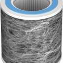 Shark Air Purifier Replacement Filter with Anti-Allergen HEPA, Advanced Odor Lock, Compatible with HP100 Series, White, HE1FKPET