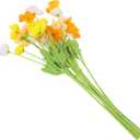 PRETYZOOM 8pcs Artificial Flower Bouquet Realistic Simulation Flowers for DIY Home Decoration Wedding Arrangements and Floral Ornaments Mixed Colors Yellow Pink Orange