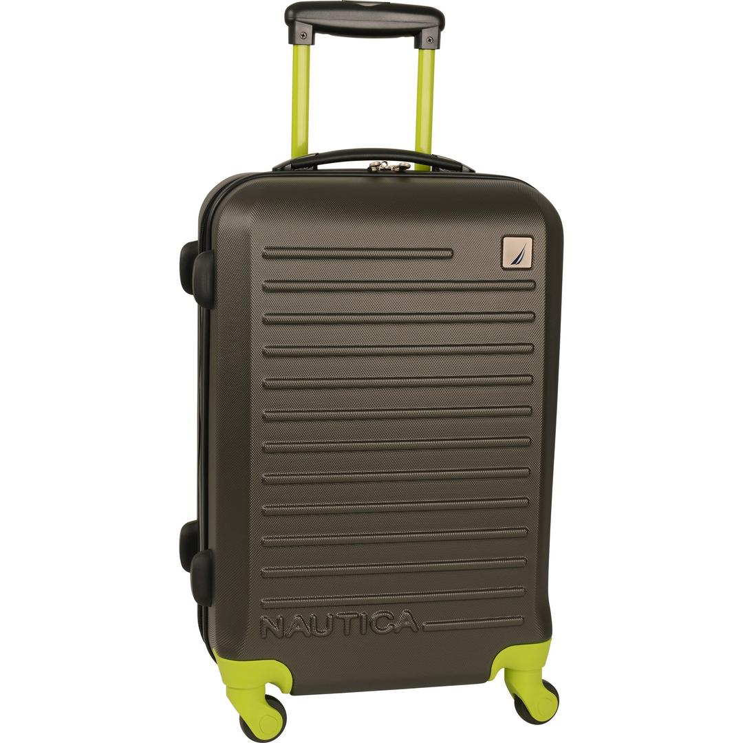 Nautica Ahoy Hardside Expandable 4 Wheeled Luggage Classic Grey, 21"