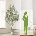 LYERSE Faux Olive Tree 7ft with Sturdy White Planter, Artificial Olive Tree