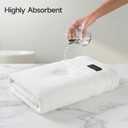 REDKISS Large Bath Towels Set 2 Piece, 100% Cotton, 31x63 in,Heavyweight 760G, Highly Absorbent & Quick Dry, Super Soft Luxury Shower Towels for Bathroom,Hotel Collection - White