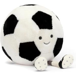 Jellycat Amuseables Soccer Ball Stuffed Toy, 12 inches - Soccer Ball Plush Gift for Sports Fans