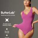 IUGA Bodysuits for Women Tummy Control V Neck Backless Bodysuit Tops Sleeveless Tank Top Body Suits for Women (Pink, M)