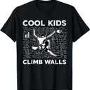 Cool Kids Climb Walls Funny Rock Climbing Bouldering Kids T-Shirt XL