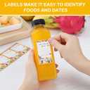 Dabacc Juice Bottles, 45Pcs 12oz Plastic Juice Bottles with Caps Airtight Reusable Clear Empty Water Containers Includes Label Funnel Brush for Juicing Drinking Beverage Smoothies Fridge12oz