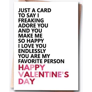 7 x Valentines Day Card for Husband, Valentines Day Cards for Him, Funny Valentines Day Card for Wife & Kids & Boyfriend & Girlfriend, Valentine's Day Decorations, Valentine's Day Gift, Greeting Card=7in x 5in(Folded), Envelope = 7.5in x 5.5in (colorful)