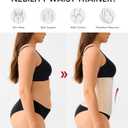 Nebility Waist Trainer for Women Zipper Corset Shapewear Tummy Control Mesh Waist Cincher Faja Body Shaper (Medium, Beige)