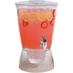 Drink Dispensers for Parties (2.5 Gallon) Large Plastic Water Dispenser for Counter Tops, No Mess, Easy to Assemble & Wash, Up to 40 Drinks