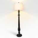 Decor Therapy Benjamin Traditional Floor Lamp, Satin Black