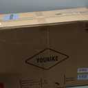 YOUNIKE Faux Leather Dining Chairs Set of 2 Mid-Century Modern High Padded Back Comfy Upholstered Kitchen Chairs with Metal Legs Wide Seat Accent Side Chair for Dining/Living/Waiting Room Navy Blue