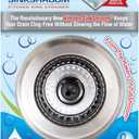 Kitchen SinkShroom Revolutionary Clog-Free Stainless Steel Sink Strainer, Chrome gray (1-(Pack))