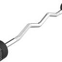 Rubber Coated Fixed Barbell, Pre-Loaded Weights Straight & EZ Curl Solid Steel Barbells, Weighted Bar for Weightlifting Exercise, Bodybuilding, Strength Training, Squat Rack & Bench Press, 20LB