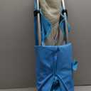 AKSOUL Folding Beach Chair for Adults: High Back Chair with Carry Bag - Extra Wide Seat Chair with Comfortable Pillow & Storage Pocket (1 Pack, Blue)