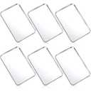 Funnymoom 6 Pcs Baking Stainless Steel Cookie Sheet Small Metal Sheet Pans Professional Rectangle Oven Trays Kitchen Baking Cooking Oven and Toaster, Dishwasher Safe (8.98 x 5.83 Inches)