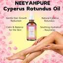 Cyperus Rotundus Oil, Neeyah Pure Cypress Body Oil, 100% Natural & Pure, Hair Removal Oil for Skin, Hair Removal, for Diffusers for Home 60ml-2fl oz, for All Skin Types (1PCS)