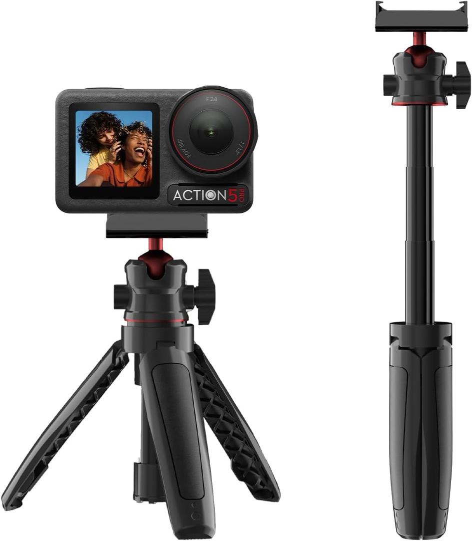 Portable 360 Rotatable Vlog Camera Selfie Stick, Magnetic Mount Tripod Stand Accessories for DJI Osmo Action 5 pro/4/3