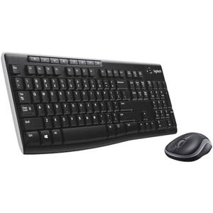 Logitech MK270 Wireless Keyboard and Mouse Combo for Windows, 2.4 GHz, 8 Multimedia Keys, PC, Laptop, Wireless Keyboard Compact Mouse Combo - Black