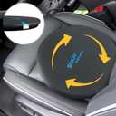 Sojoy iGelComfort Deluxe Gel Swivel Seat Cushion with Supportive Memory Foam 360 Degrees Rotating Seat Cushion for Home,Stool Chair,Office (Black, 13.5 * 13.5 * 1.75 inches)