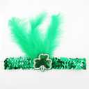 St. patrick- day-Sequins-Glitter-Headband for Adult Women Men Kids Green Holiday Costume Hair Band