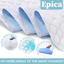 Epica Premium Ultra Plus Waterproof Sheet Protector Bed Pad, Under-pad, Quilted, Waterproof, and Washable, 34" x 52" for Children or Adults with Incontinence 34x 52 (500 Washes ) Pack of 1