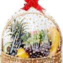 2 x 15Pcs 18X30 inch Gold Star Printed Clear Cellophane Gift Wrap Bags Basket Wrapping Plastic Large Cello Bags for Party Favors Treats Mug with 5" Twist Ties