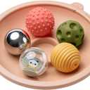 Taf Toys Tummy Time Play Tray with 5 Sensory Balls for Babies 3-6 Months - Interactive Baby Ball Toy - Enhances Motor Skills, Hand-Eye Coordination - Fun Toddler Ball Toys for Toddlers 1-3