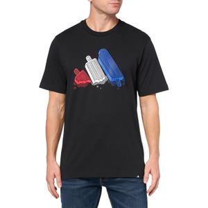 adidas Men's Lounge Ice Graphic T-Shirt (Large, Black)