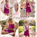 Custoneei Toddler Girls' Sleeveless Tank Dress, Fuchsia, 3T