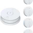AH886F Combo Smoke & Carbon Monoxide Alarm, Voice Alarm System, Interconnect Hardwired, Combo Alarm, 10-Year Battery Powered, Led Warning Light Indicator (4)