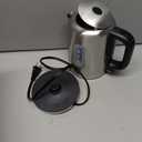 Amazon Basics Electric Stainless Steel Kettle for Tea and Coffee, BPA-Free, Fast Boiling, Auto Shut-Off, 1 Liter, 1500W, Black and Silver